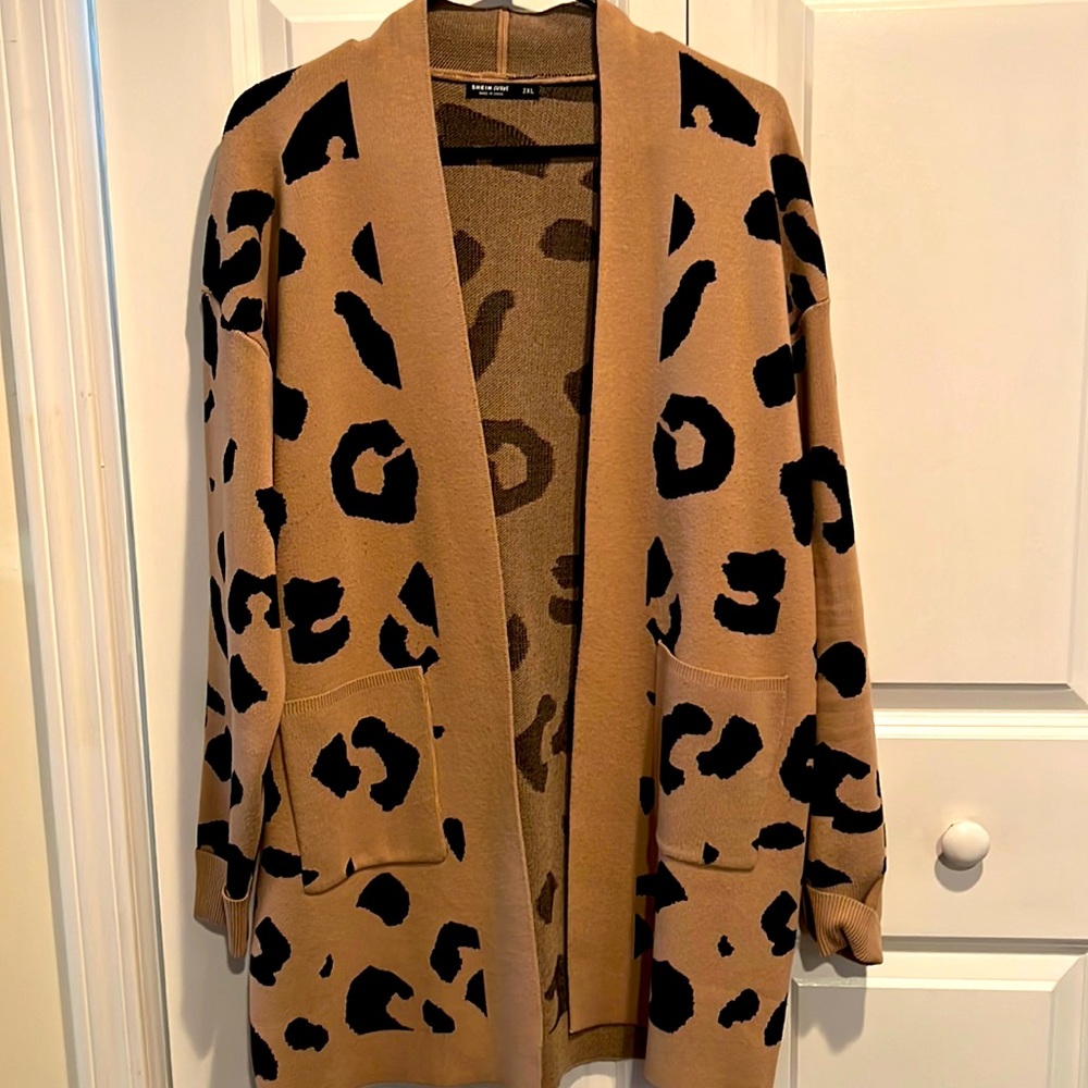 SHEIN plus size animal print sweater